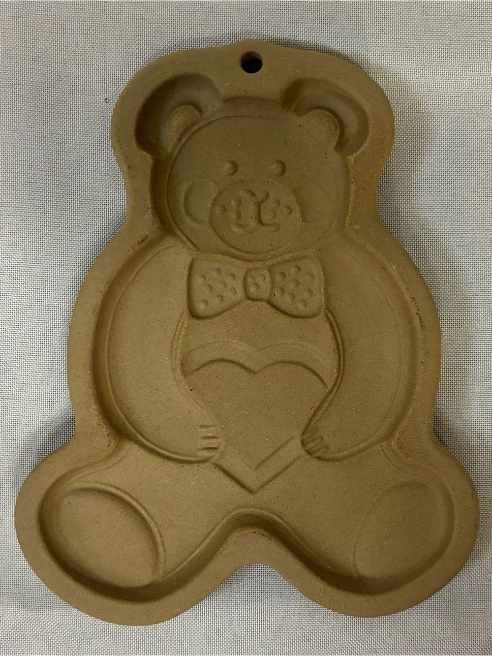 VTG 1991 The Pampered Chef Teddy Bear Clay Cookie Mold Stoneware USA